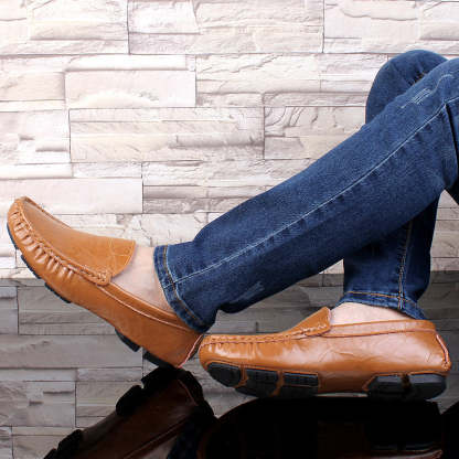 Casual Soft Leather Loafers-My Soft Slipper