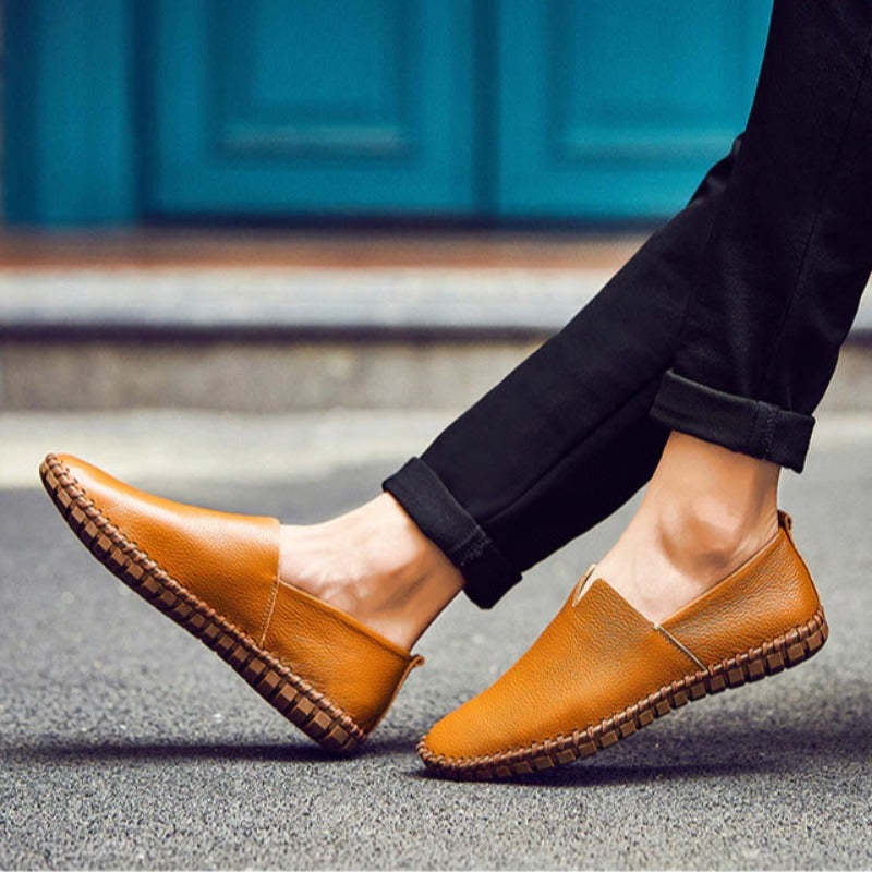 Genuine Leather Men's Loafers-My Soft Slipper