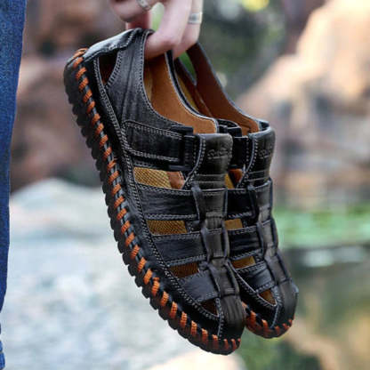 High Quality Genuine Leather Sandals-My Soft Slipper