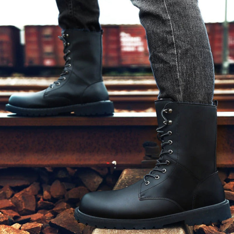Warm Motorcycle Boots For Men-My Soft Slipper