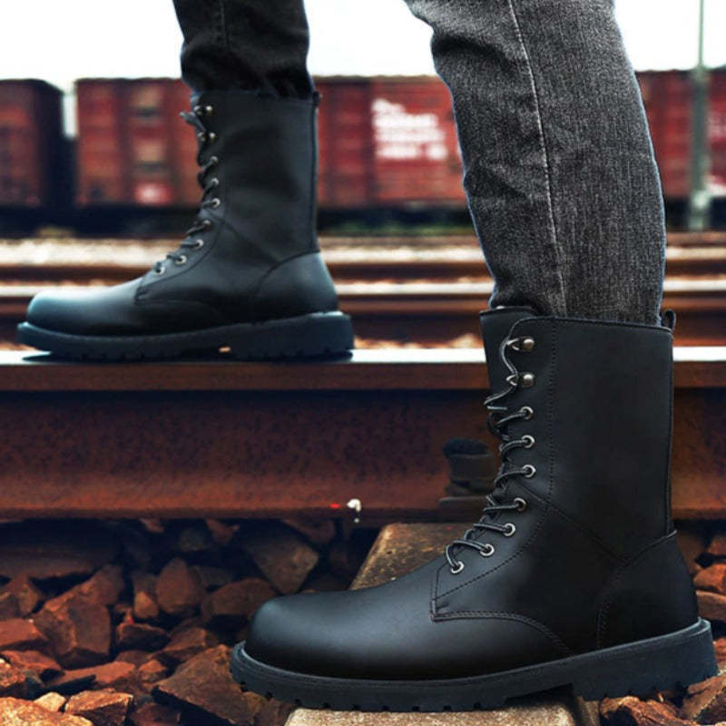 Warm Motorcycle Boots For Men-My Soft Slipper