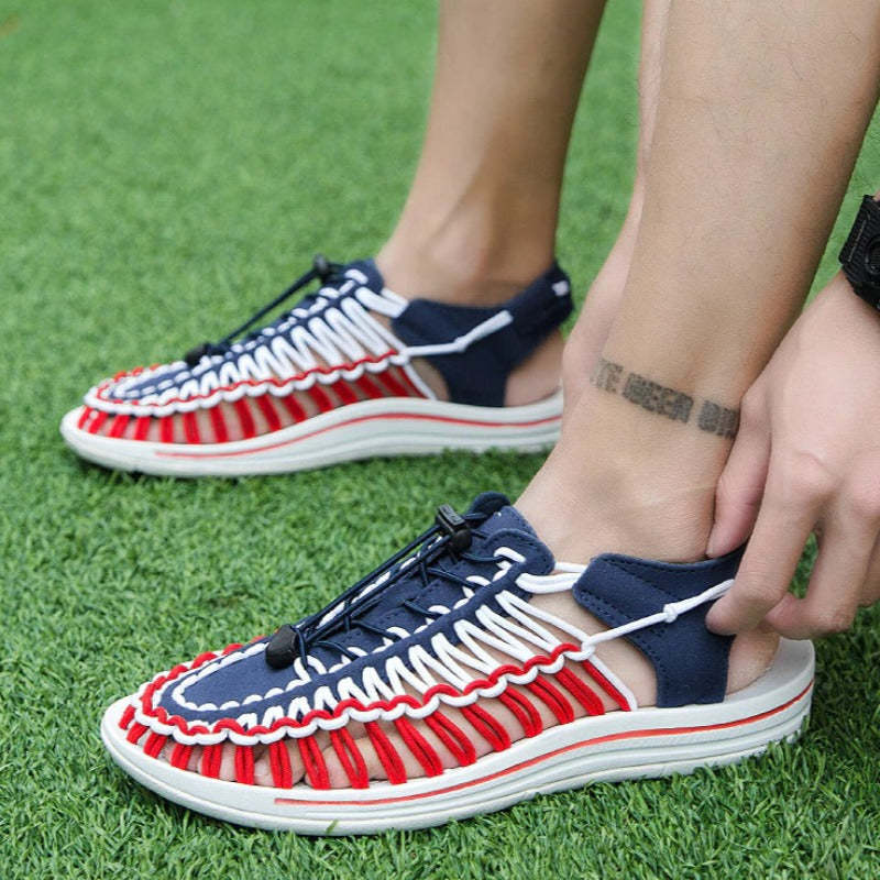 Handmade Weaving Design Breathable Sandals For Men-My Soft Slipper