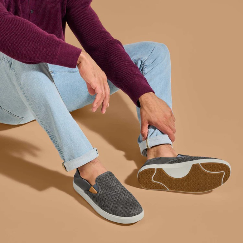 Comfortable Leather Slip On Fashion Sneakers