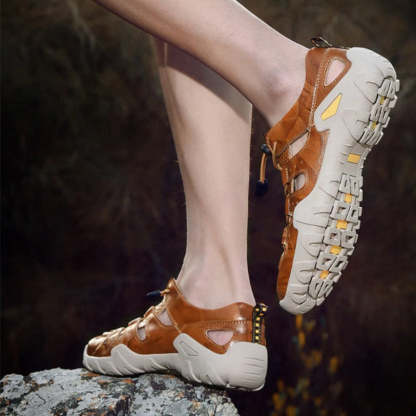 Business Casual Genuine Leather Sandals-My Soft Slipper