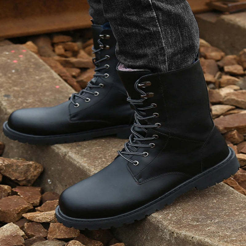 Warm Motorcycle Boots For Men-My Soft Slipper