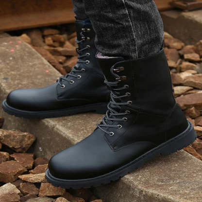 Warm Motorcycle Boots For Men-My Soft Slipper