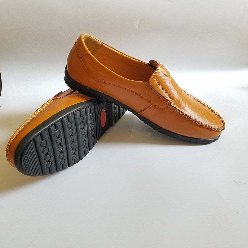 Men Fashion Casual Leather Loafers-My Soft Slipper