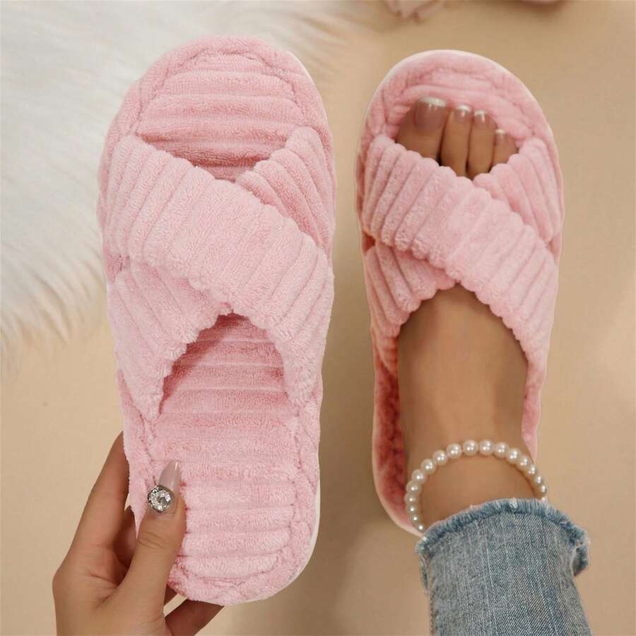 Casual Comfortable Memory Foam House Slides For Women