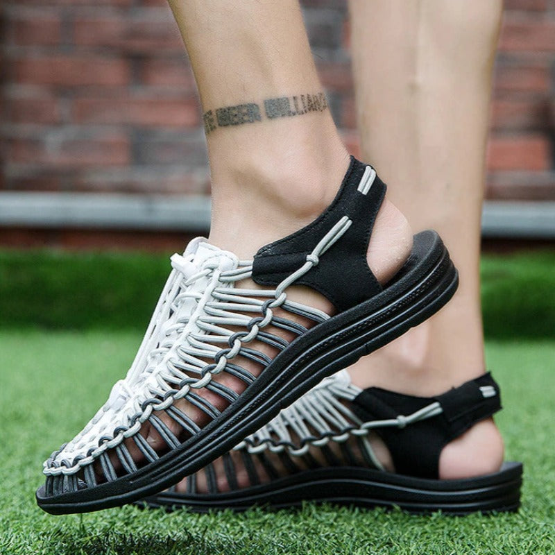 Handmade Weaving Design Breathable Sandals For Men-My Soft Slipper