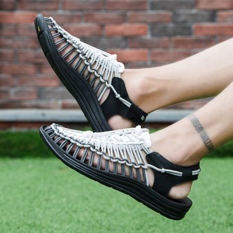 Handmade Weaving Design Breathable Sandals For Men-My Soft Slipper