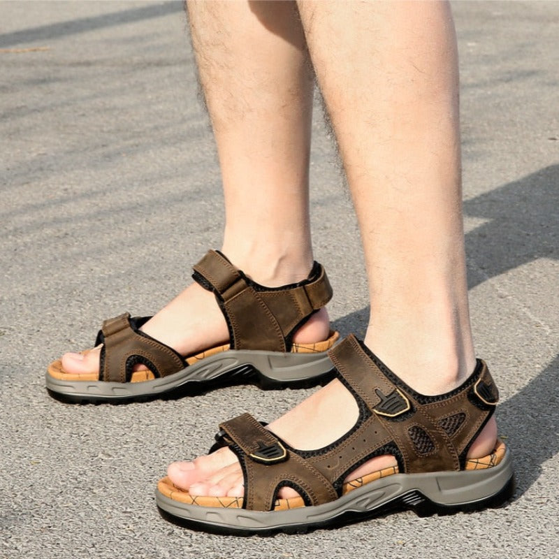 Genuine Leather Soft Sandals-My Soft Slipper