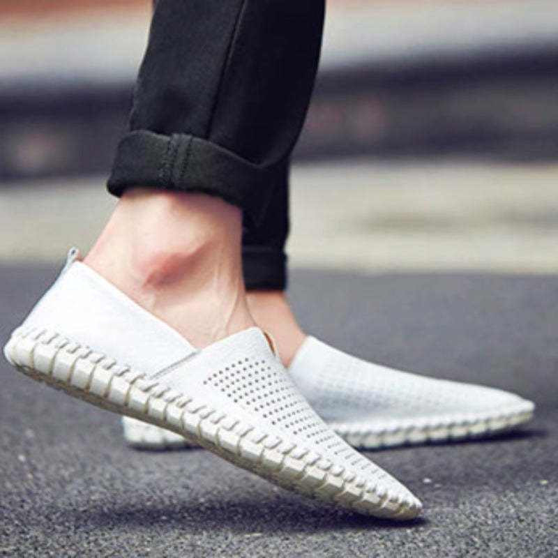 Genuine Fashion Leather Men's Loafers-My Soft Slipper