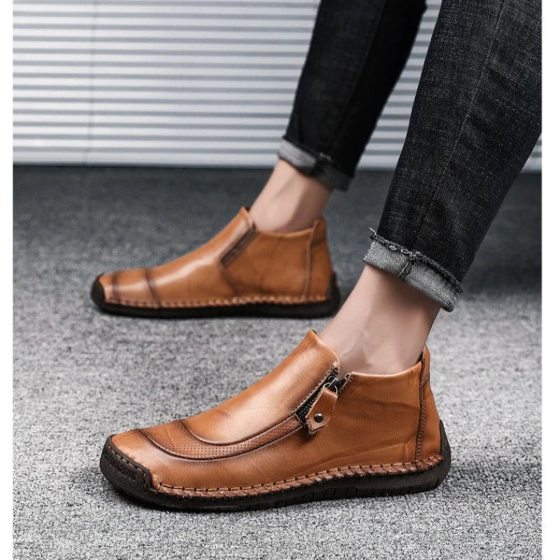 Men's Fur Plush Snow Ankle Boots-My Soft Slipper