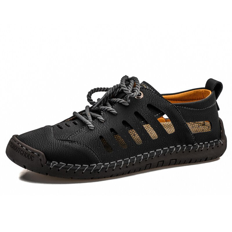 Handmade Men Leather Beach Sandals-My Soft Slipper