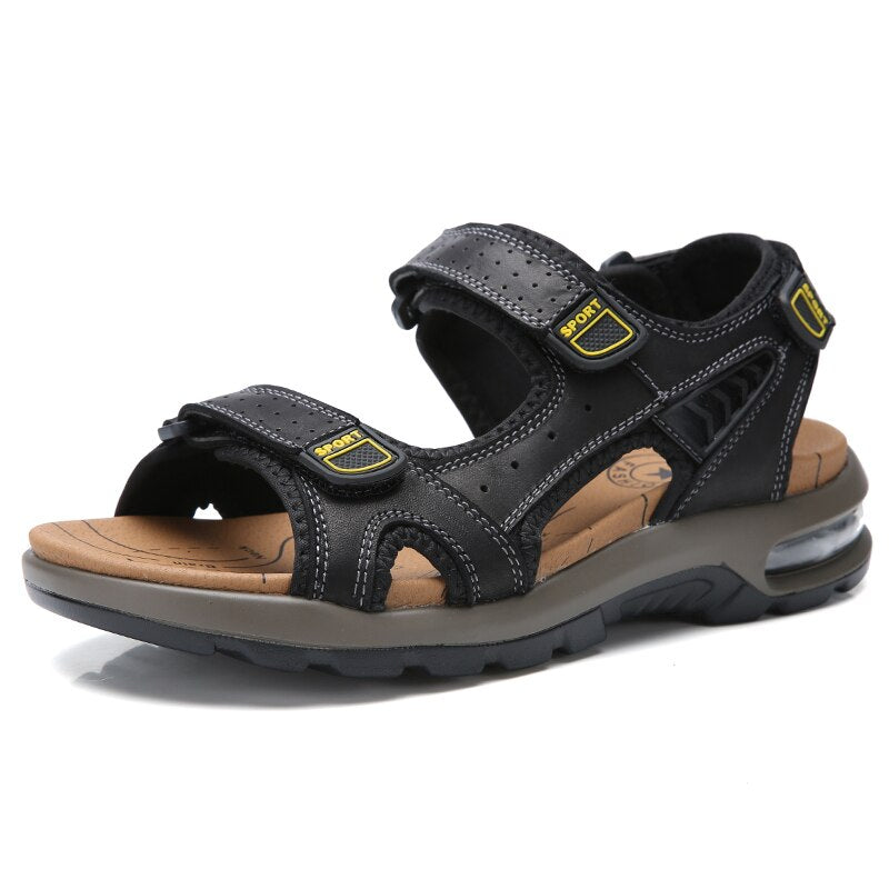 Summer Leather Non-Slip Men's Sandals-My Soft Slipper