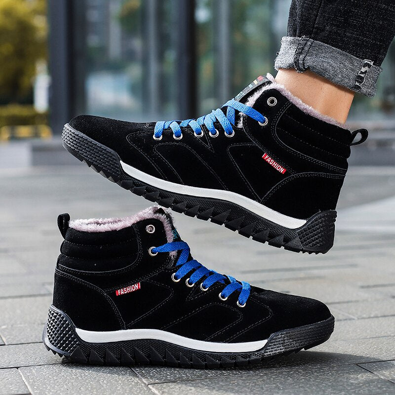 Winter Winter Warm Plush Lace-Up Ankle Boots-My Soft Slipper