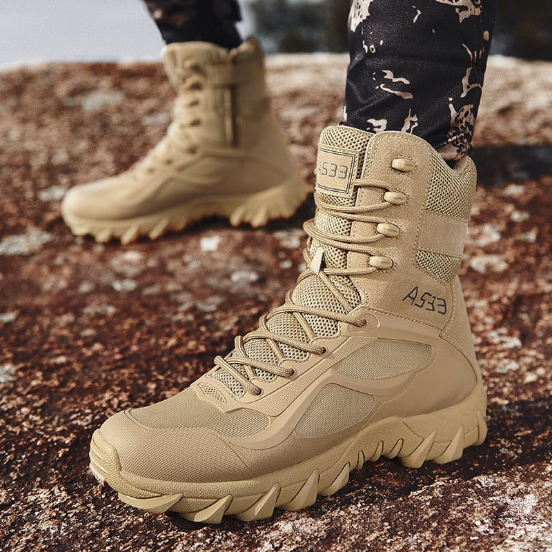 Men's Military Outdoor Ankle Boots-My Soft Slipper