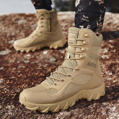 Men's Military Outdoor Ankle Boots-My Soft Slipper