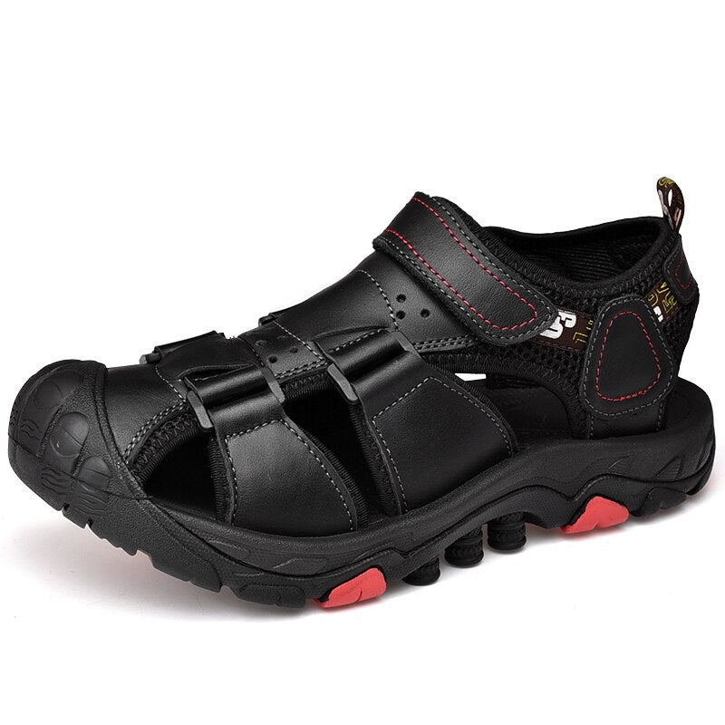 Genuine Leather Beach Sandals For Man-My Soft Slipper