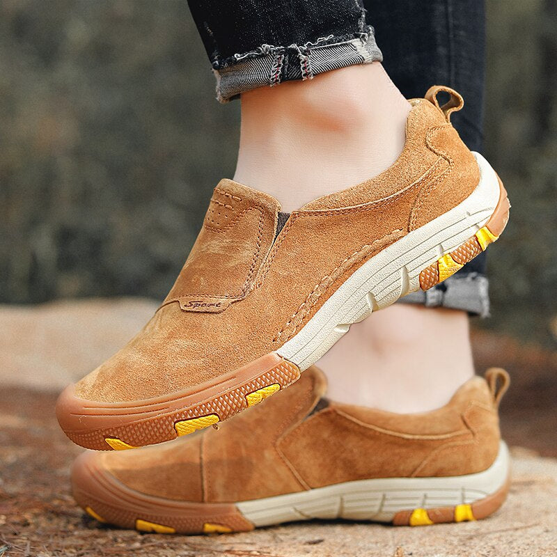 Genuine Leather Men's Comfortable Loafers-My Soft Slipper