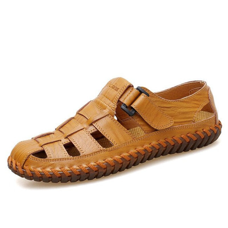 High Quality Genuine Leather Sandals-My Soft Slipper