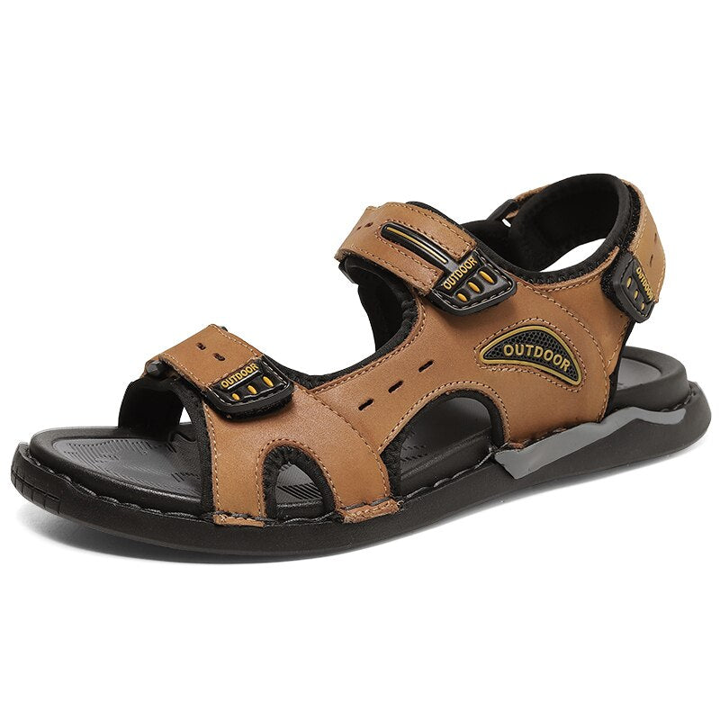 Classic Genuine Leather Men's Sandals-My Soft Slipper