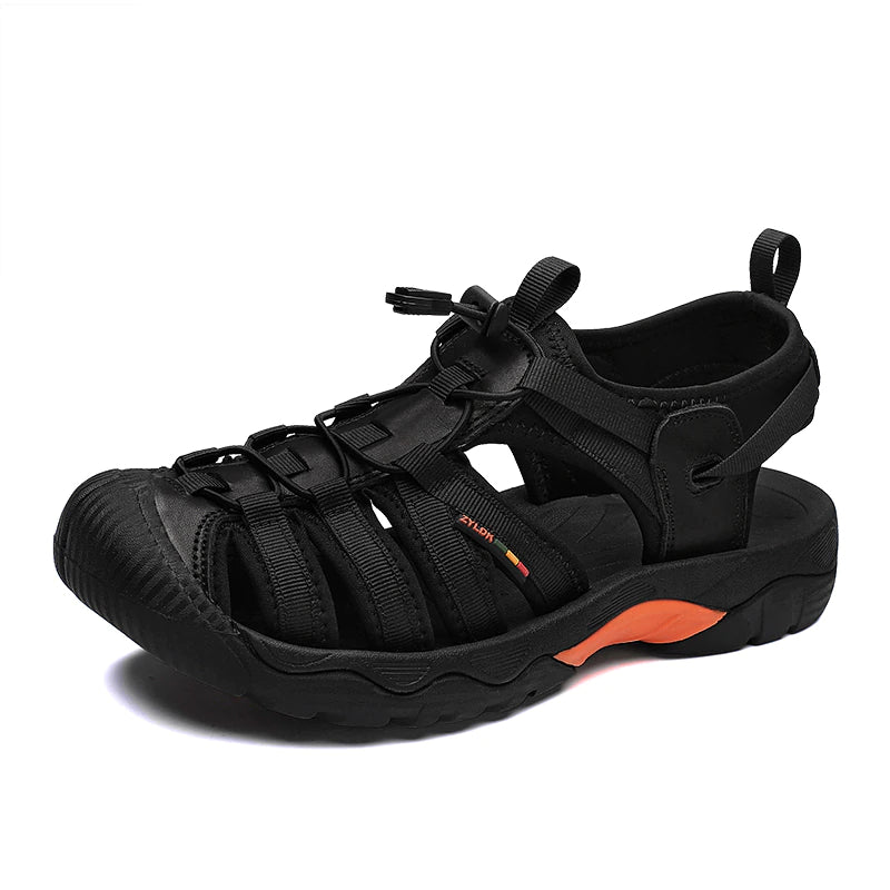 Summer Genuine Leather Men Sandals-My Soft Slipper