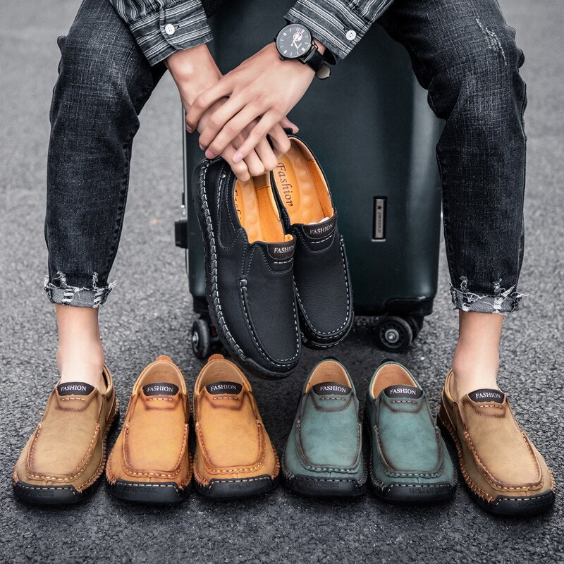 Men's Soft Leather Outdoor Loafers-My Soft Slipper