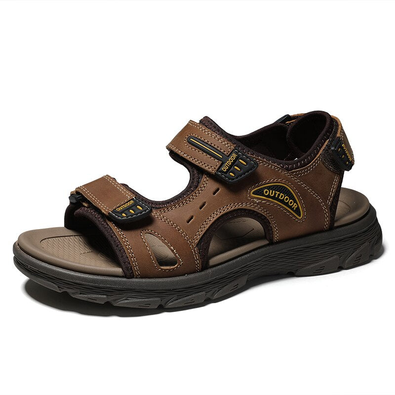 Classic Men's Summer Genuine Leather Sandals-My Soft Slipper