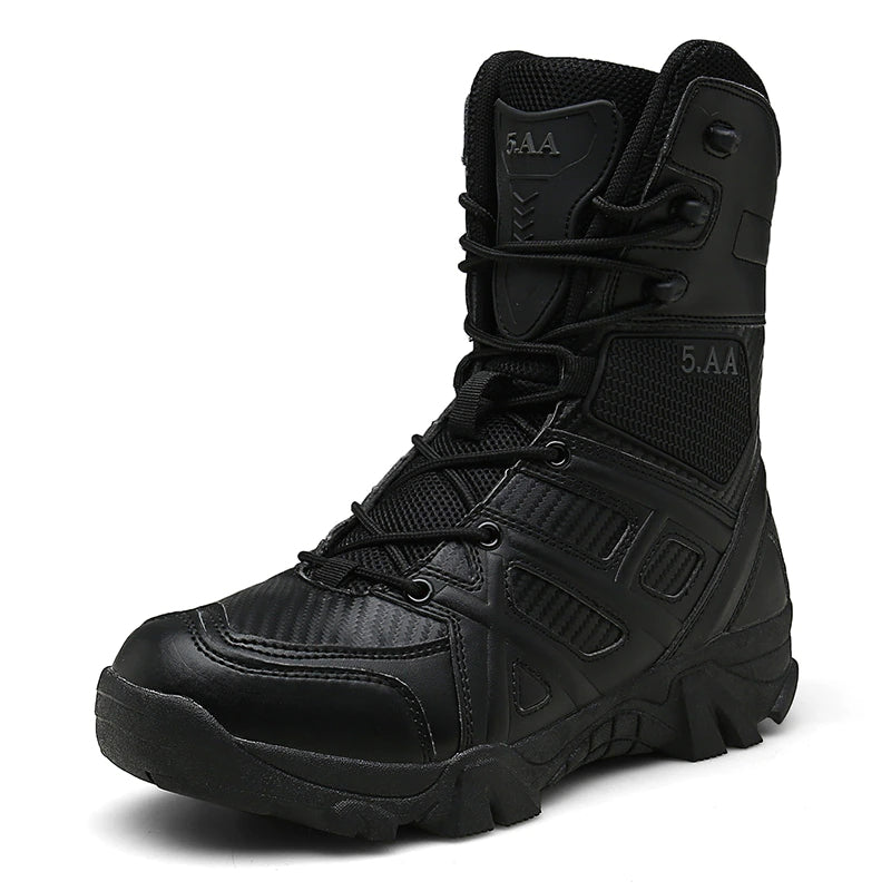 Men Military Tactical Leather Waterproof Boots-My Soft Slipper