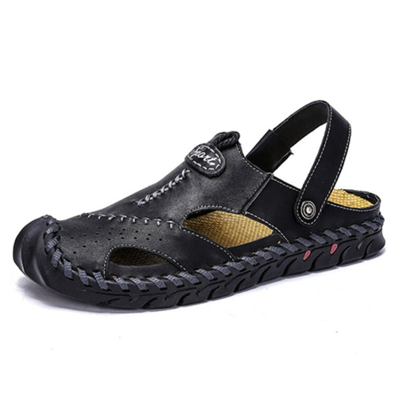Classic Casual Comfortable Leather Men's Sandals-My Soft Slipper