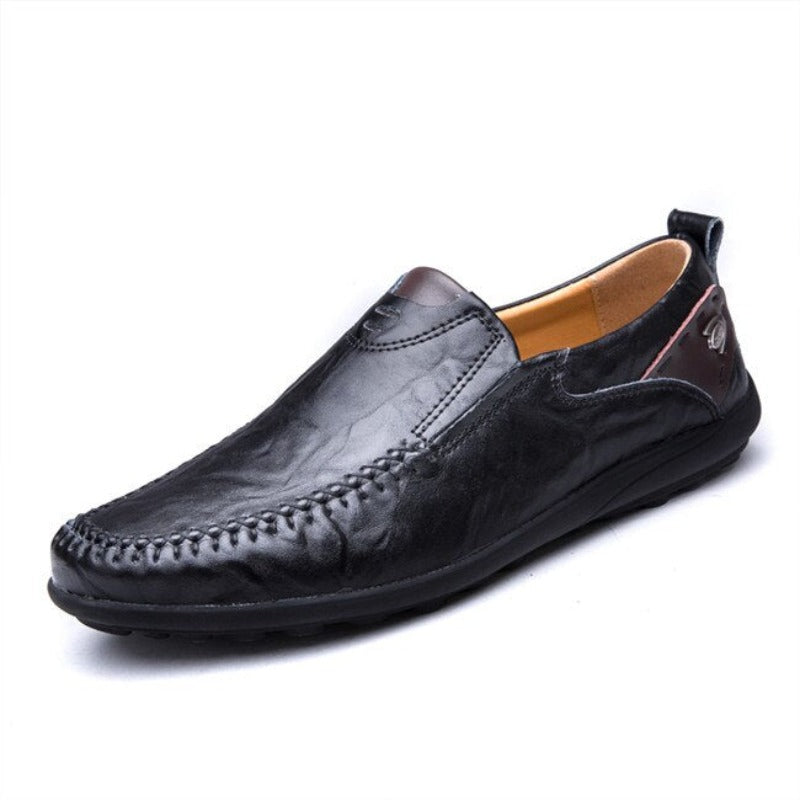 Fashion Casual Leather Loafers Shoes-My Soft Slipper