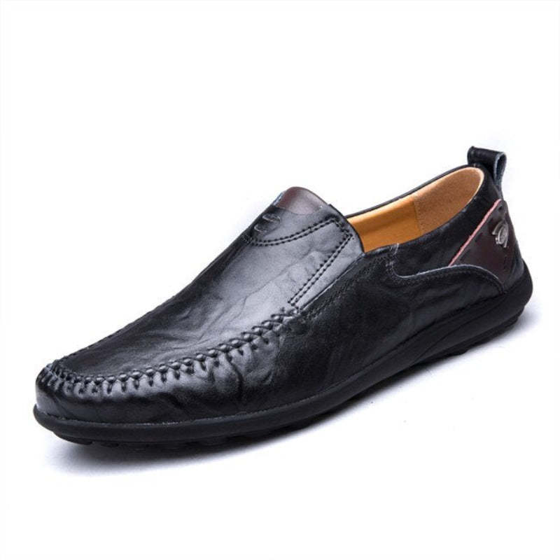Fashion Casual Leather Loafers Shoes-My Soft Slipper