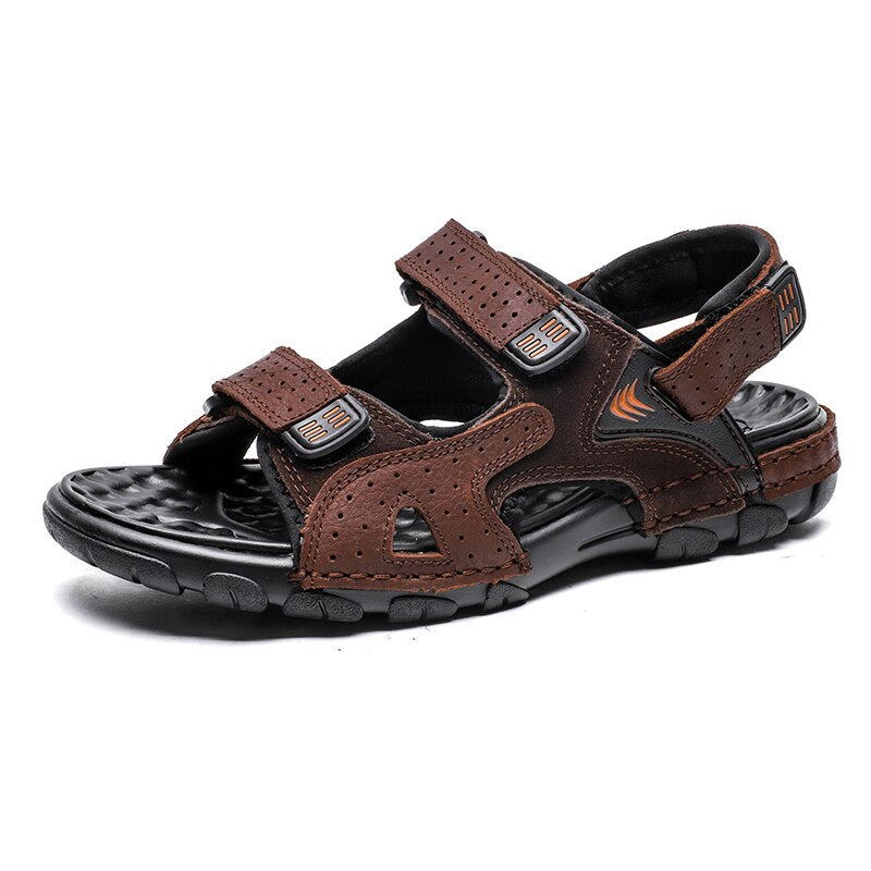 Summer Genuine Leather Men's Sandals-My Soft Slipper