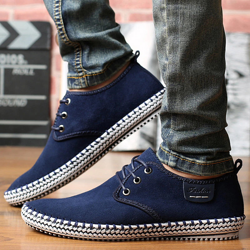 Breathable Outdoor Flat Leather Walking Shoes-My Soft Slipper