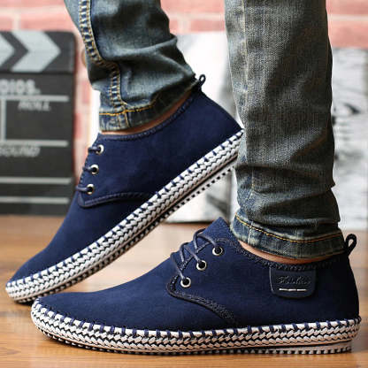 Breathable Outdoor Flat Leather Walking Shoes-My Soft Slipper