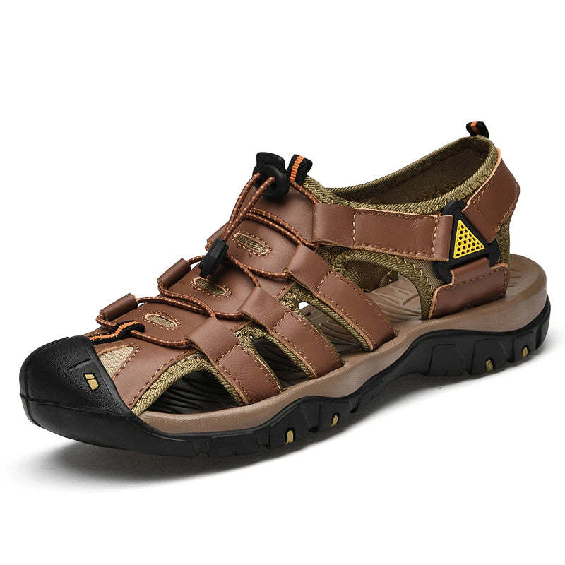 Soft Leather Roman Outdoor Men Sandals-My Soft Slipper