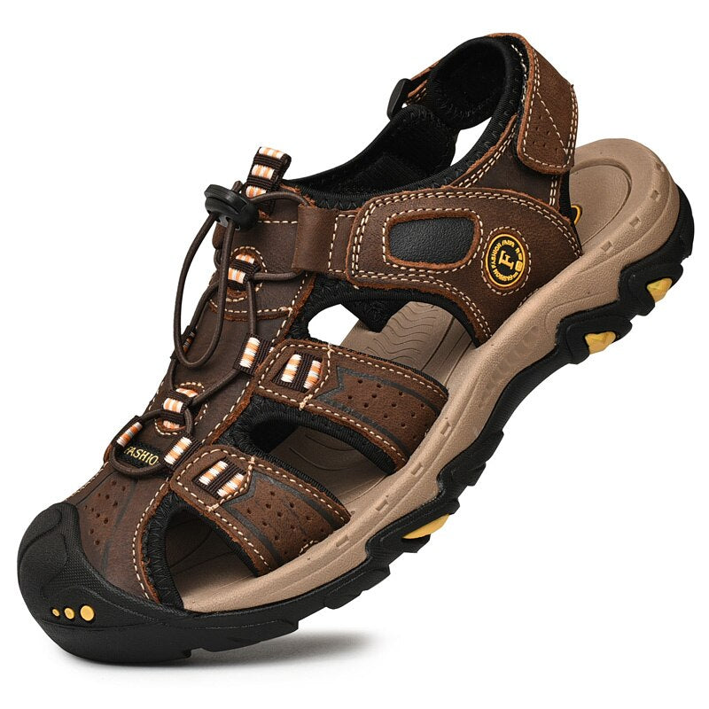 Summer Genuine Leather Casual Men Sandals-My Soft Slipper