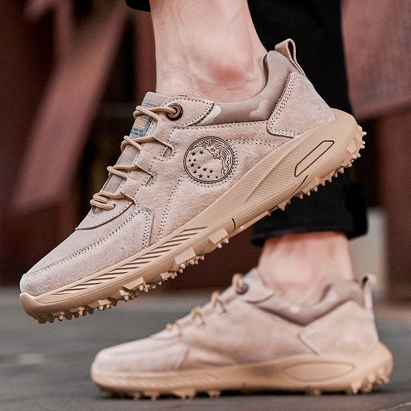 Genuine Leather Men's Casual Outdoor Shoes-My Soft Slipper