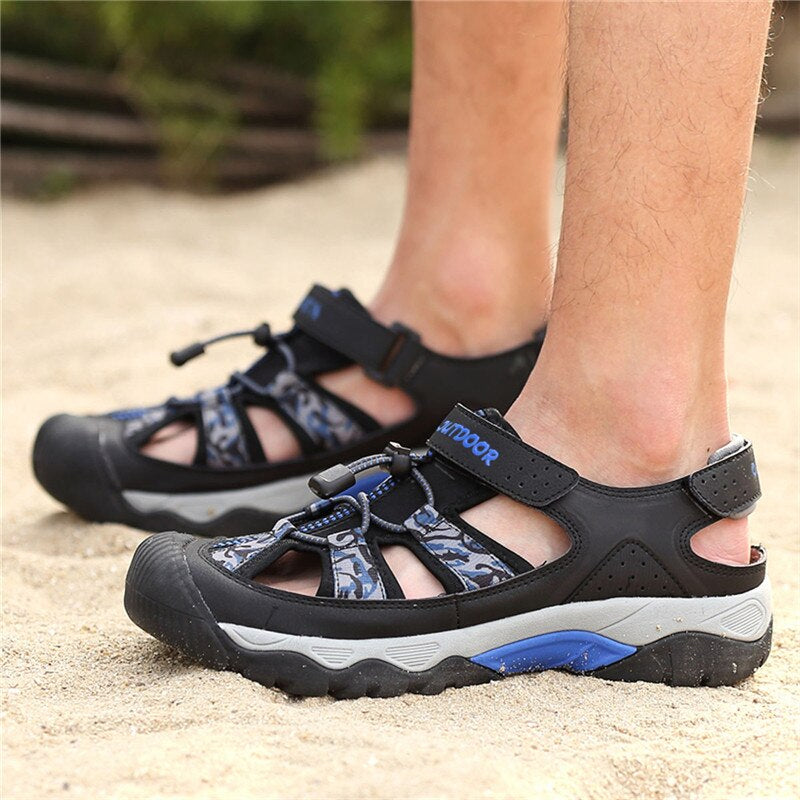 Summer Men Breathable Casual Flat Sandals-My Soft Slipper