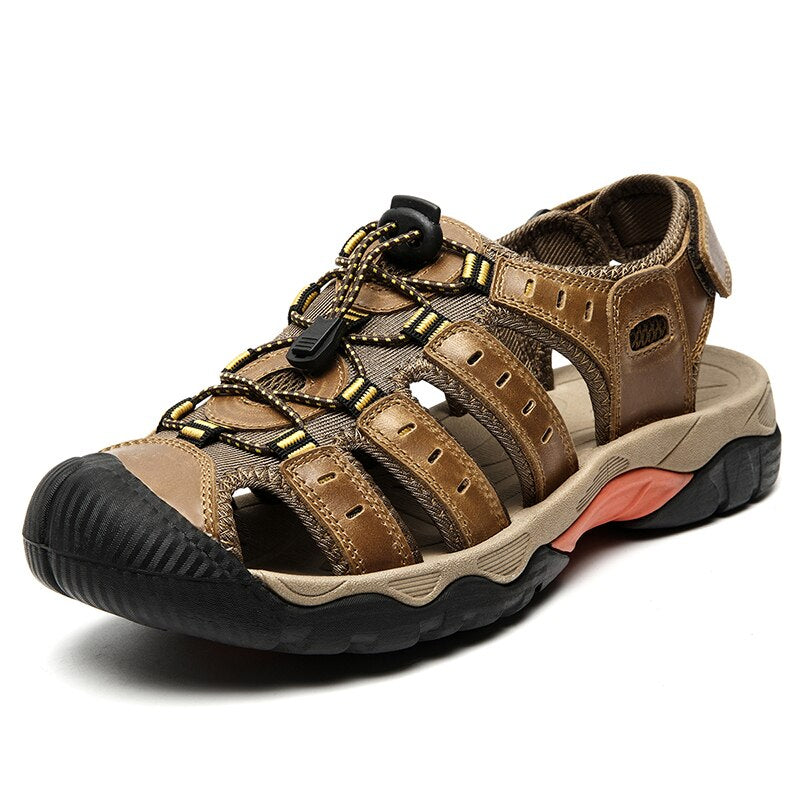 Soft Genuine Outdoor Summer Leather Sandals-My Soft Slipper