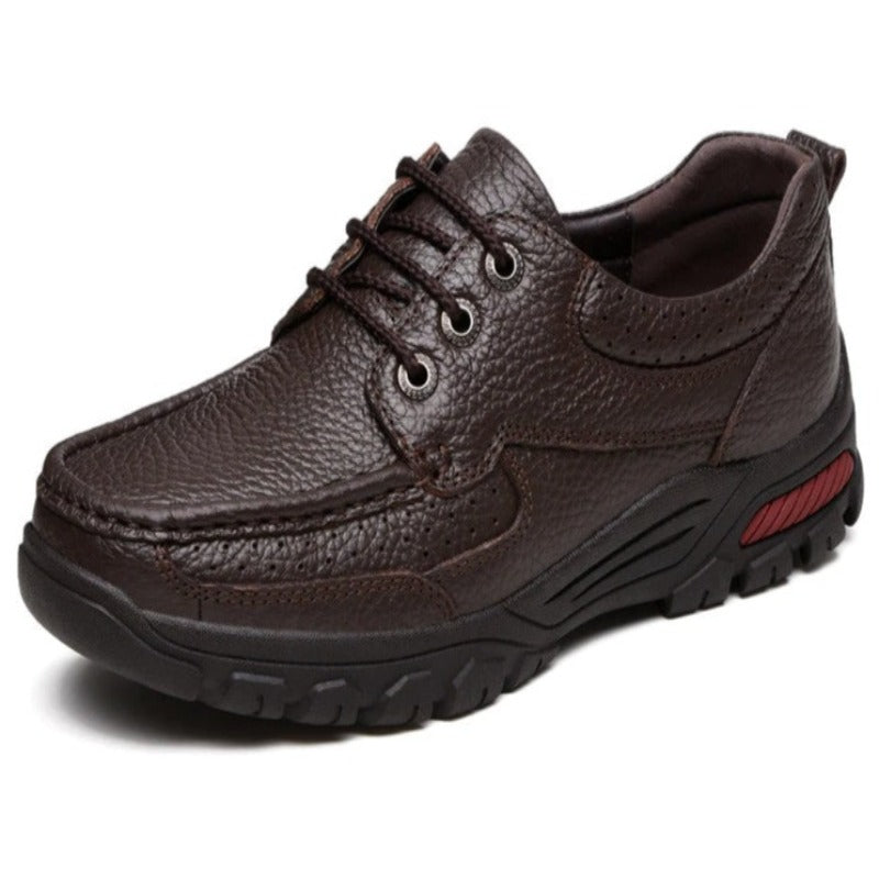 Flat Men Genuine Leather Loafer Shoes-My Soft Slipper