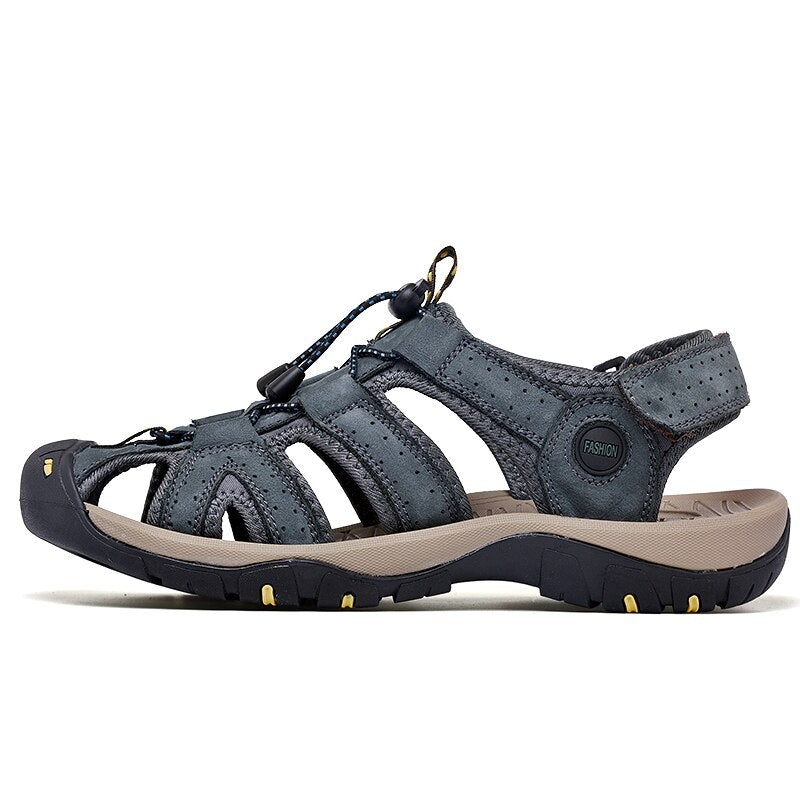 Genuine Leather Summer Men Sandals-My Soft Slipper