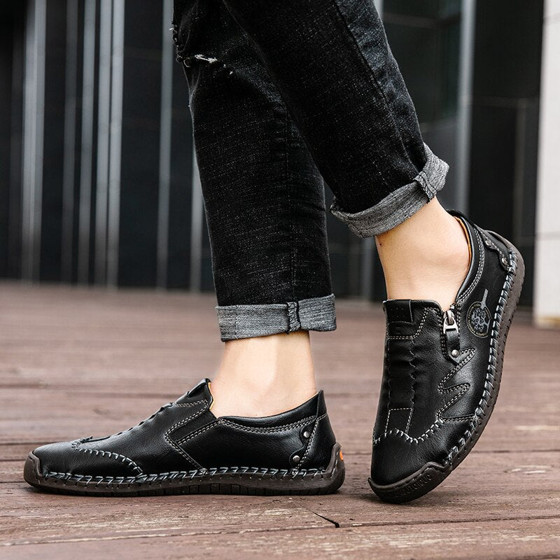 Men's Casual Soft Leather Shoes-My Soft Slipper