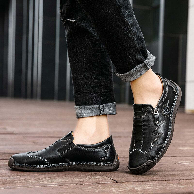 Men's Casual Soft Leather Shoes-My Soft Slipper