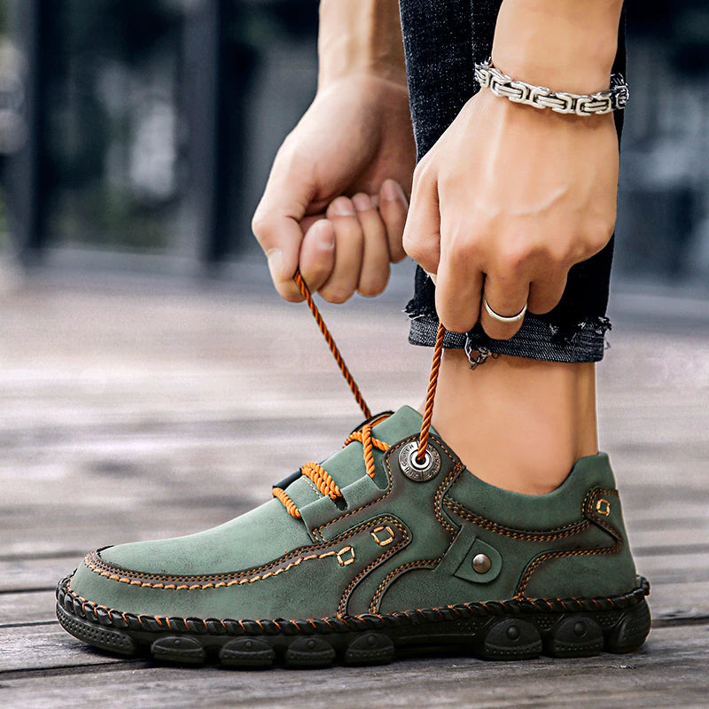 Comfortable Men's Casual Leather Loafers-My Soft Slipper