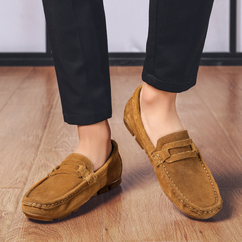 High Quality Genuine Flats Leather Loafers-My Soft Slipper