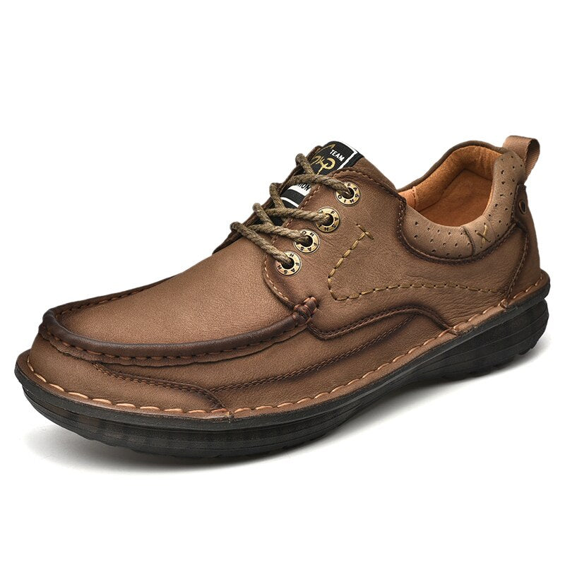 Spring Genuine Leather Men's Shoes-My Soft Slipper