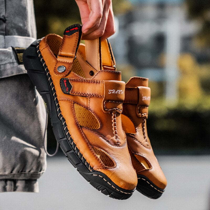 Summer Soft Leather Beach Sandals-My Soft Slipper
