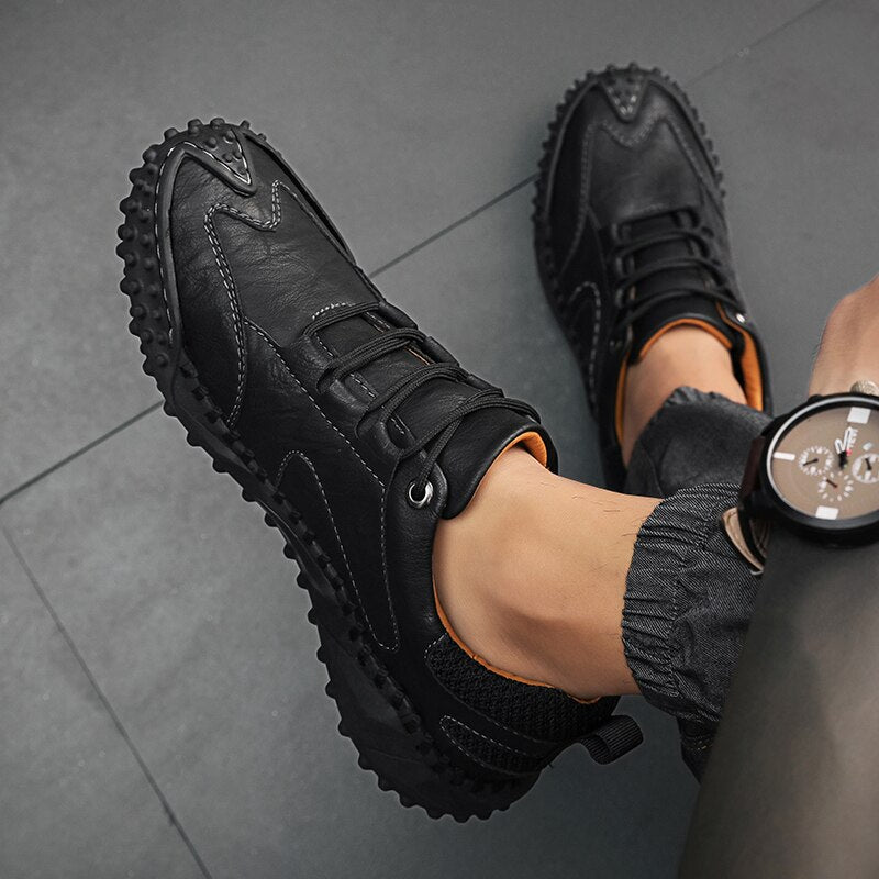 Men's Comfortable Leather Outdoor Loafers-My Soft Slipper